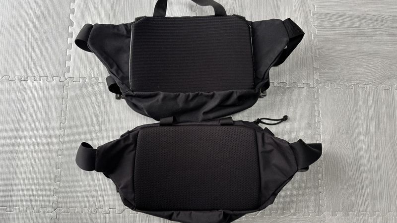 USA製ヒップモンキー(2023年モデル)とヒップモンキー2の背面メッシュ比較