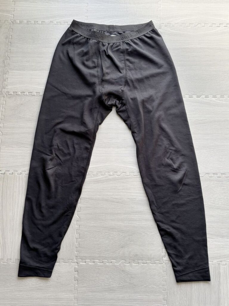 モンベル ジオライン M.W.タイツ メンズの全体写真（平置き）