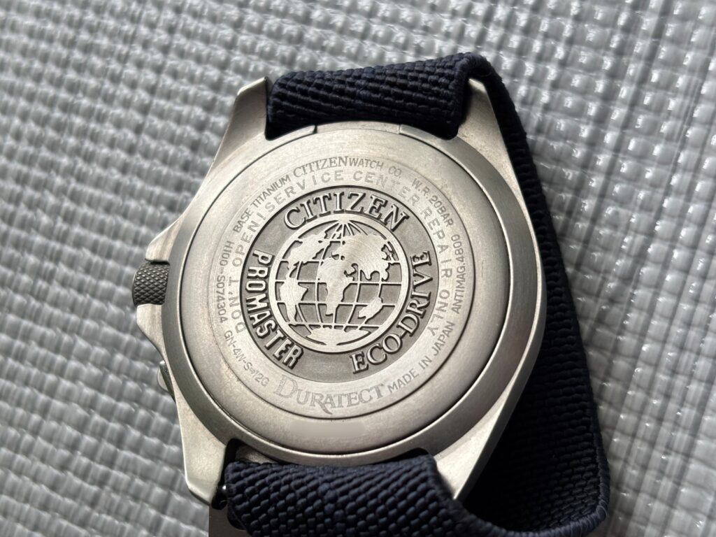 CITIZEN プロマスター PMD56-2952 裏蓋と刻印