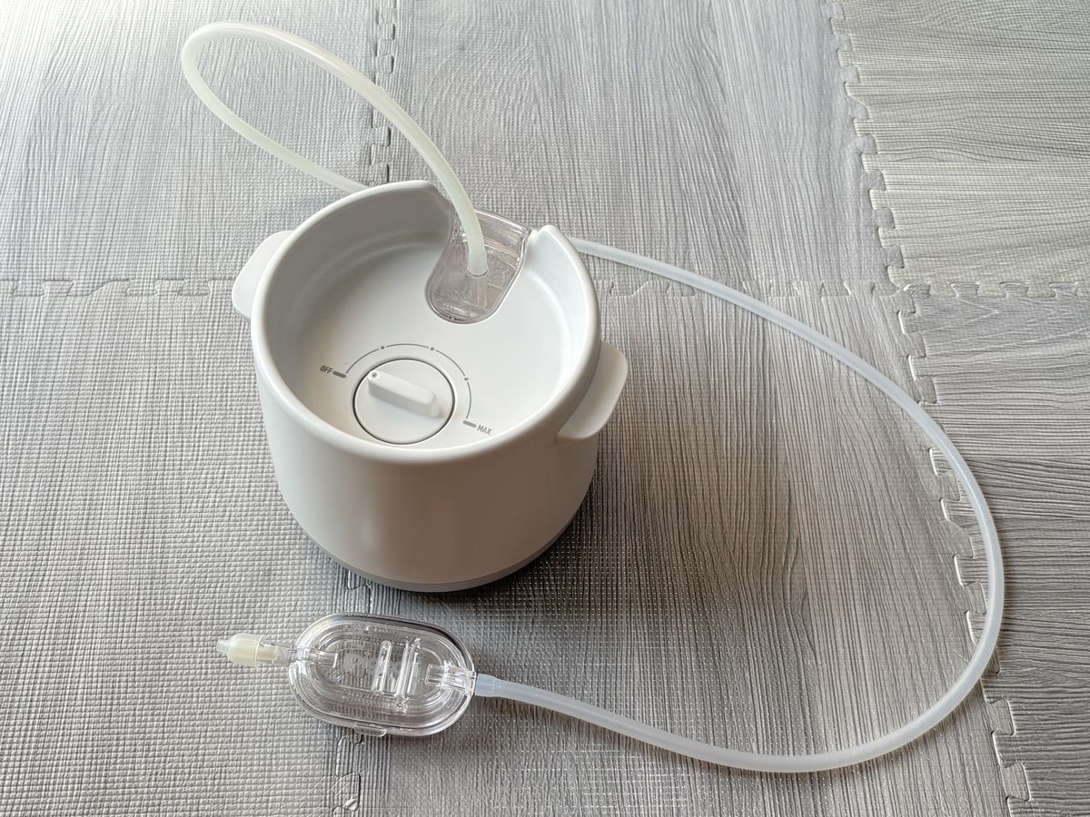 ピジョン 電動鼻吸い器 シュポット 使用状態